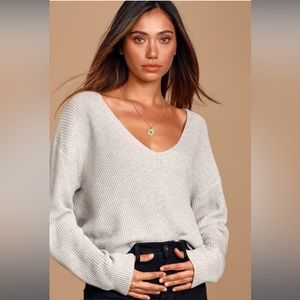 Lulus Knit Sweater | Size: S | Color: Gray